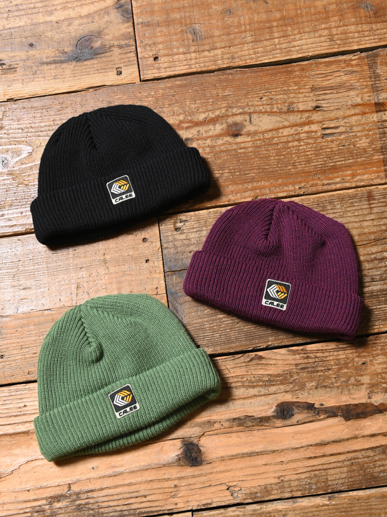 CALEE 「TM LOGO WAPPEN WOOL KNIT CAP」 ウールニットキャップ