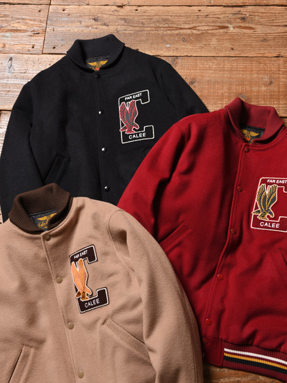 CALEE 「COLLEGE TYPE WAPPEN WOOL STADIUM JUMPER」 ワッペン ウール