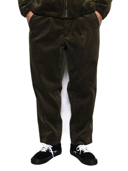 CALEE 「CORDUROY WIDE SHILHOUETTE TAPERED TUCK TROUSERS」 ワイド 