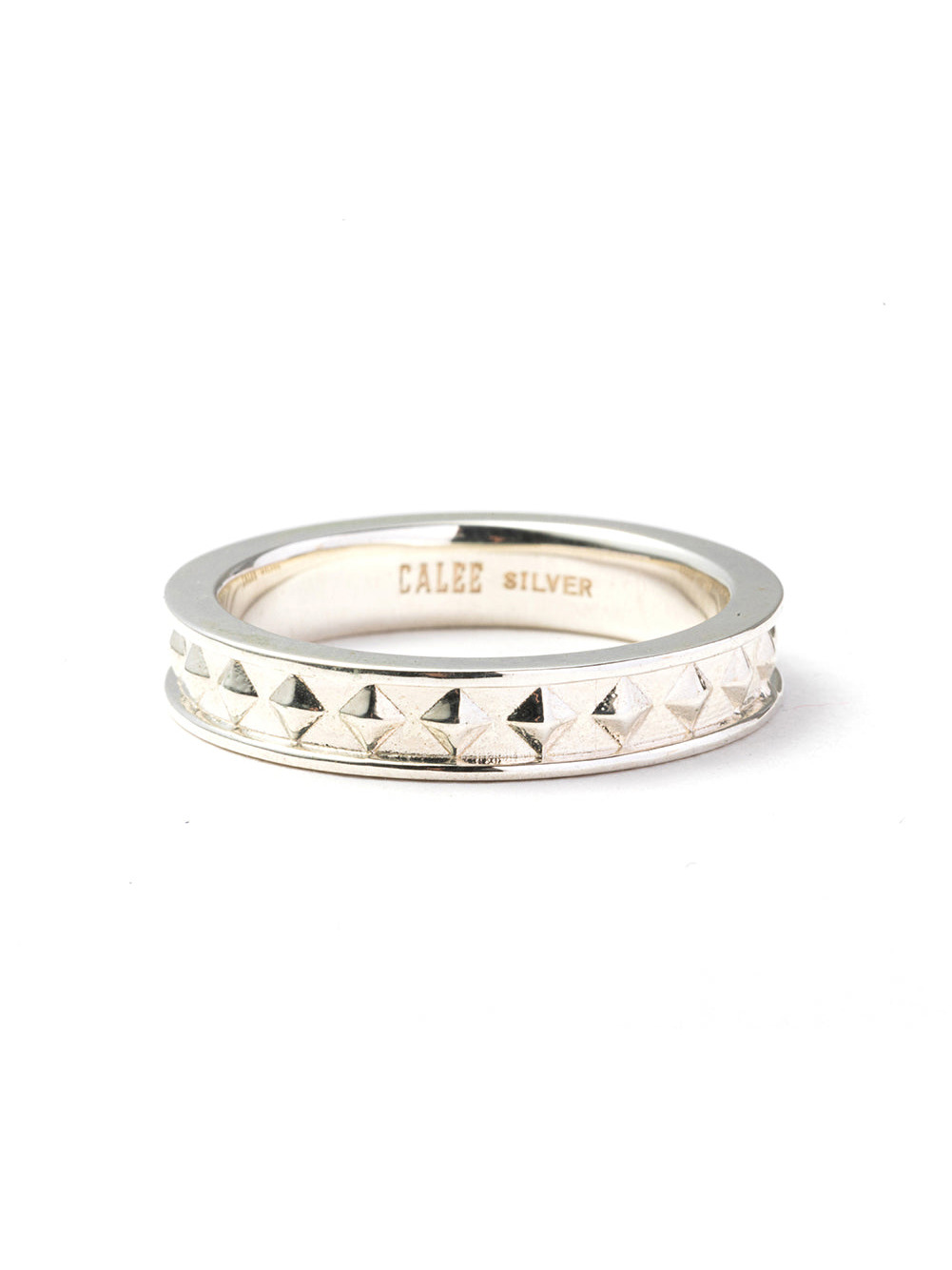 CALEE 「STUDS SILVER NARROW RING 」 SILVER 925製 リング