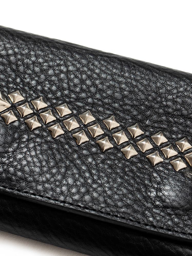 CALEE 「STUDS LEATHER FLAP HALF WALLET」 レザーハーフウォレット