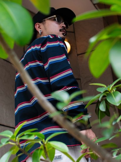 CALEE 「HARLEY BORDER L/S CS」 ボーダーロングスリーブティー