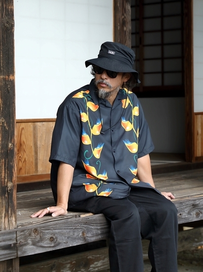 CHALLENGER 「S/S FLAME LEAF SHIRT」 オープンカラーシャツ MASH UP