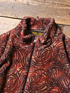 CALEE 「ALLOVER SPIRAL PATTERN FLEECE JACKET」 フリースジップ