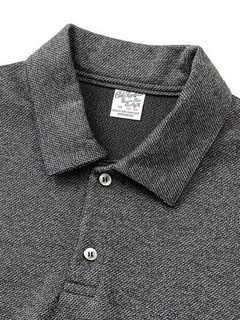 CALEE 「Mix tweed jersey type drop shoulder polo shirt」 ドロップ