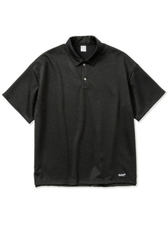 CALEE 「Mix tweed jersey type drop shoulder polo shirt」 ドロップ