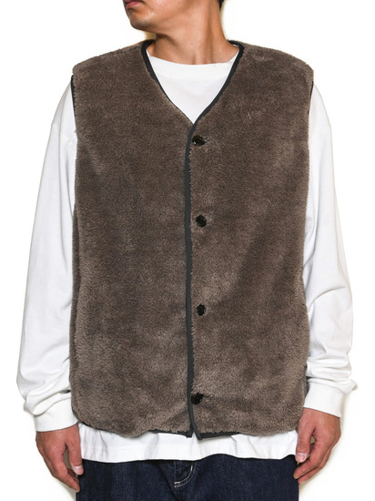 CALEE 「NYLON RIP FLEECE WAIST COAT」 フリースベスト MASH UP