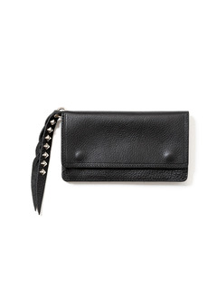 CALEE 「PLANE LEATHER LONG WALLET ＜STUDS CHARM＞」 レザーロング