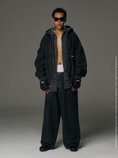 COOTIE PRODUCTIONS ピグメントダイワッフルシャツ　25秋冬 COOTIE PRODUCTIONS/Pigment Dyed Waffle L/S Shirt（Black