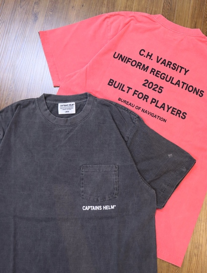 CAPTAINS HELM 「#C.H. VARSITY POCKET SS TEE」 ピグメントダイ