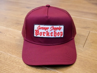 帽子 PORKCHOP O.E. WAPPEN MESH CAP PORKCHOP/O.E. WAPPEN MESH CAP（BLACK/GRAY）［ワッペンメッシュ