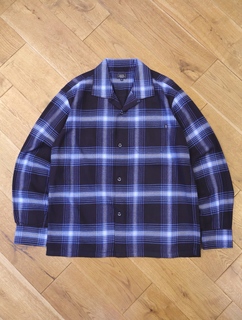 RATS 「COTTON RAYON CHECK SHIRT」 オープンカラー オンブレー