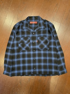 HIDEANDSEEK　「Ombre Check L/S Shirt(23ss)」　オンブレチェック レーヨンシャツ