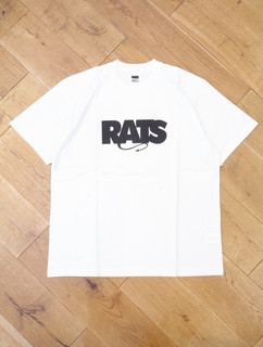 RATS BOX LOGO TEE ホワイト　Lサイズ RATS 「BOX LOGO TEE」 プリントティーシャツ