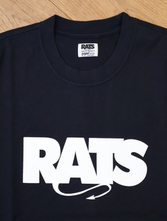 RATS BOX LOGO TEE ブラック　Lサイズ ボックスロゴ RATS - BOX LOGO WAY OF LIFE TEE (CHARCOAL) / 定番人気ロゴT
