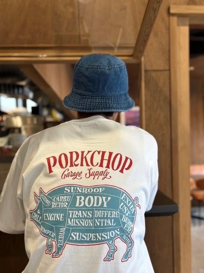 【新品同様】Porkchop Garage Supply Tee バックプリント PORKCHOP GARAGE SUPPLY 「PORK BACK TEE」 プリントティーシャツ