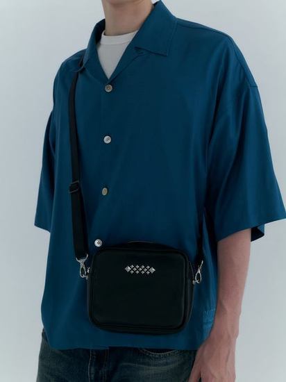 CALEE 「STUDS LEATHER SHOULDER BAG ＜BOX TYPE＞」 レザーショルダー