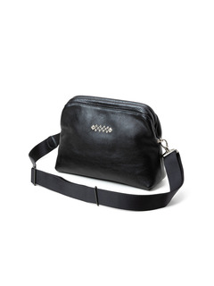 CALEE 「STUDS LEATHER SHOULDER BAG ＜INTERNAL FLEX FRAME TYPE