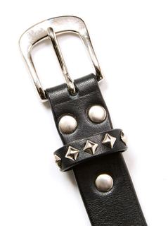 CALEE 「STUDS LEATHER NARROW LONG BELT」 スタッズレザー