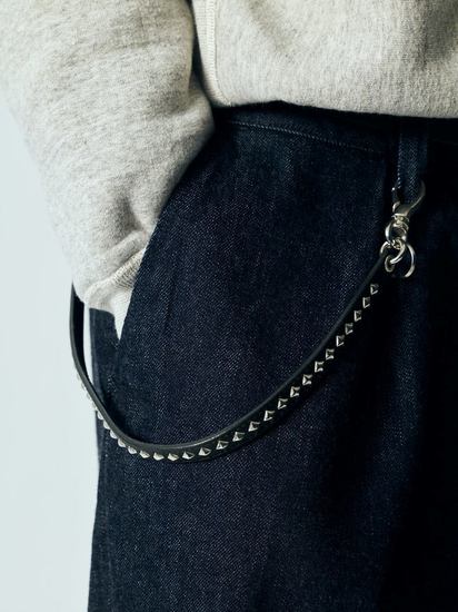 【CALEE】ウォレットコードなど CALEE 「STUDS LEATHER WALLET CORD」 レザーウォレットコード