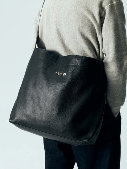 CALEE トートバッグ CALEE 「STUDS LEATHER TOTE BAG」 レザートートバッグ