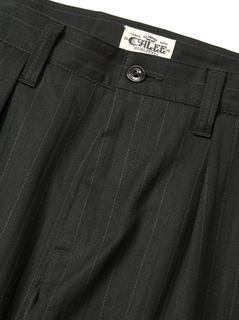CALEE 「PINSTRIPE TUCK WIDE SLACKS」 ピンストライプスラックス