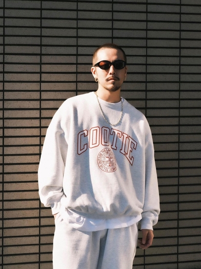 NEW YEAR ITEM !! 】COOTIE 「Heavy Oz Sweat Crew (COLLEGE