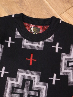 RATS 「NATIVE CROSS CREW NECK KNIT」 クルーネックセーター MASH UP