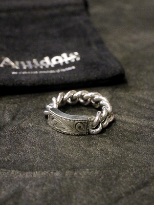 22SS ～】ANTIDOTE BUYERS CLUB 「Engraved ID Ring」 SILVER950製 リング