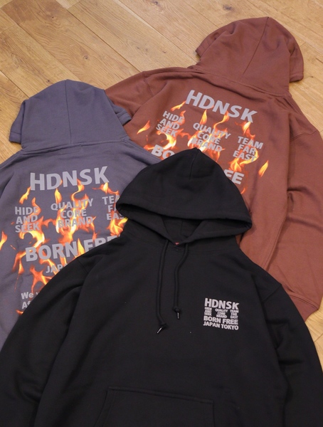 HIDEANDSEEK 「Flame Hooded Sweat Shirt」 プリントスウェットパーカー