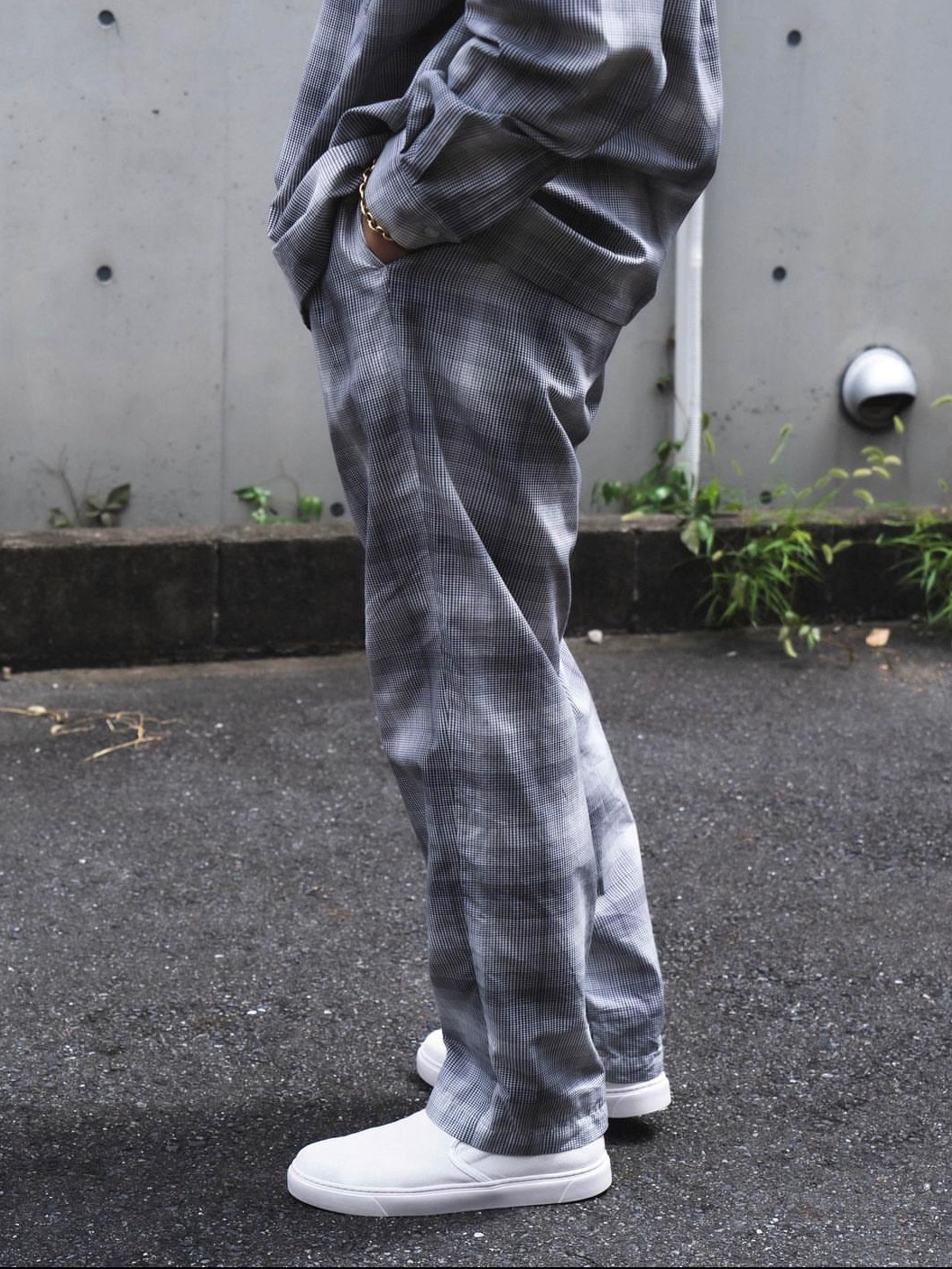 COOTIE 「Ombre Check 2 Tuck Easy Pants 」 オンブレチェックイージー