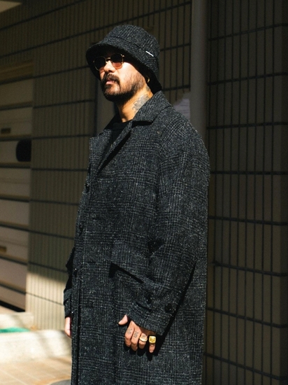 COOTIE 「Glen Check Wool Chester Coat 」 チェスターコート