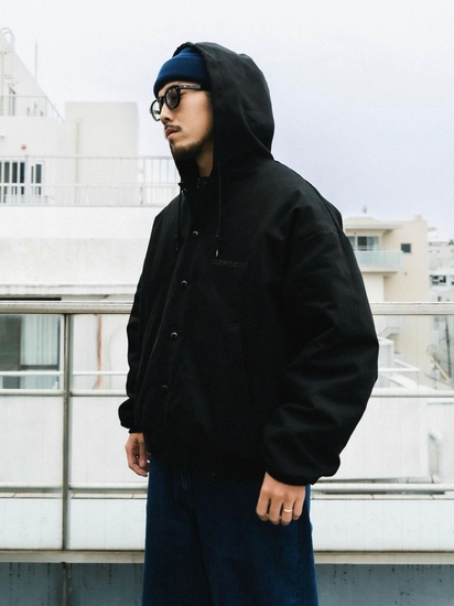 組み合わせ自由自在 【COOTIE】OX Hoodie Blouson Black×Black