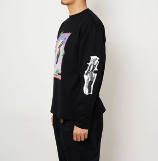 SON OF THE CHEESE 「× Sam Ryser Hands LS TEE」 プリントロンティー