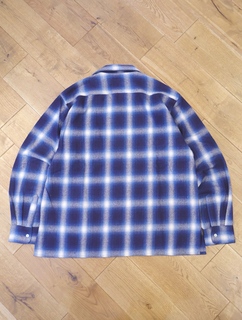Hide and Seek 「Ombre Check L/S Shirt（25AW）」 オープンカラー
