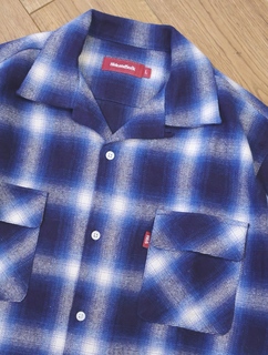 Hide and Seek 「Ombre Check L/S Shirt（25AW）」 オープンカラー