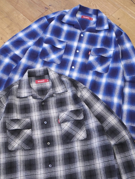 Hide and Seek 「Ombre Check L/S Shirt（25AW）」 オープンカラー