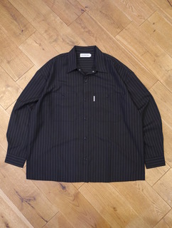 COOTIE 「T/W Work L/S Shirt <STRIPE>」 オープンカラー ワークシャツ