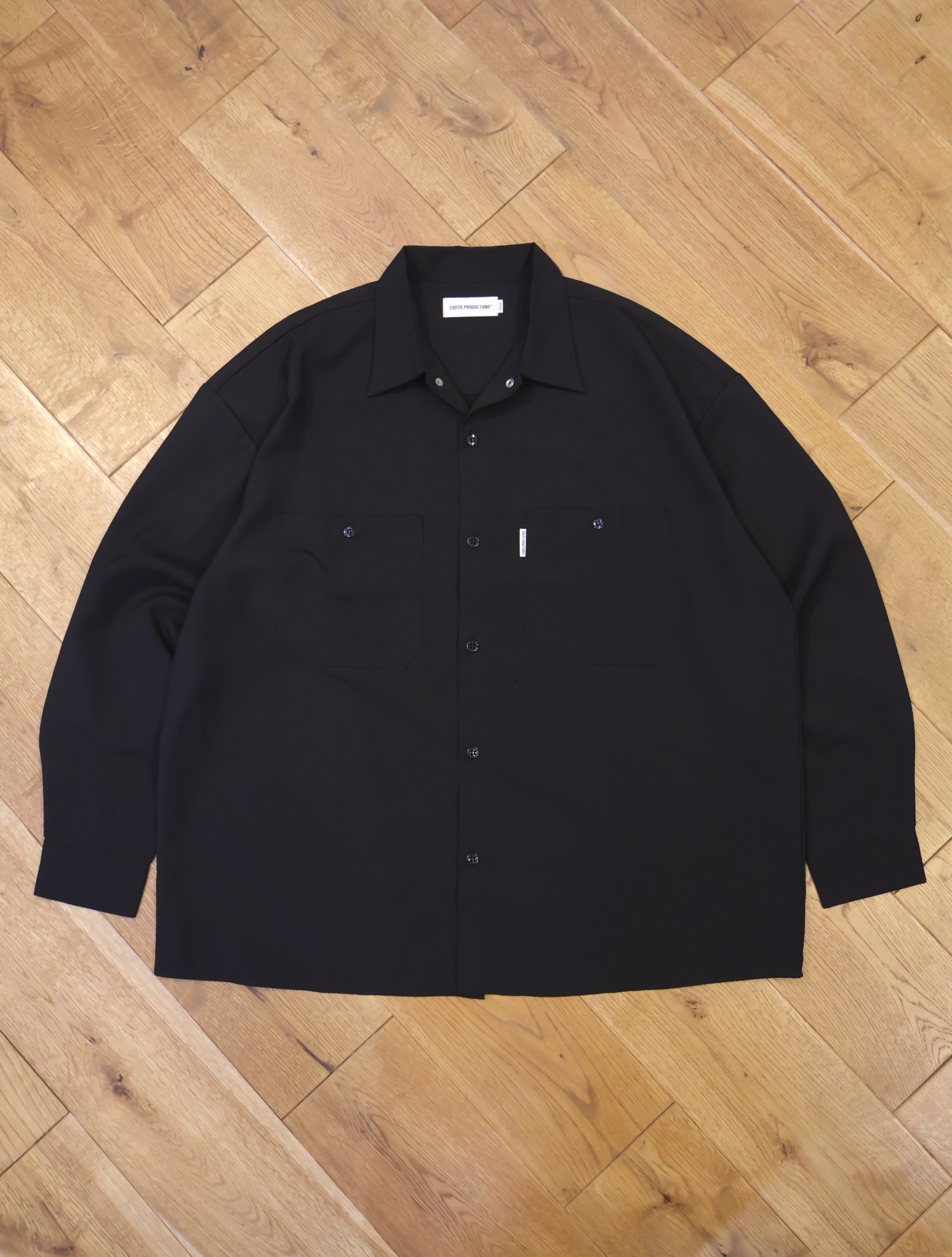 COOTIE 「T/W Work L/S Shirt <PLAIN>」 オープンカラー ワークシャツ