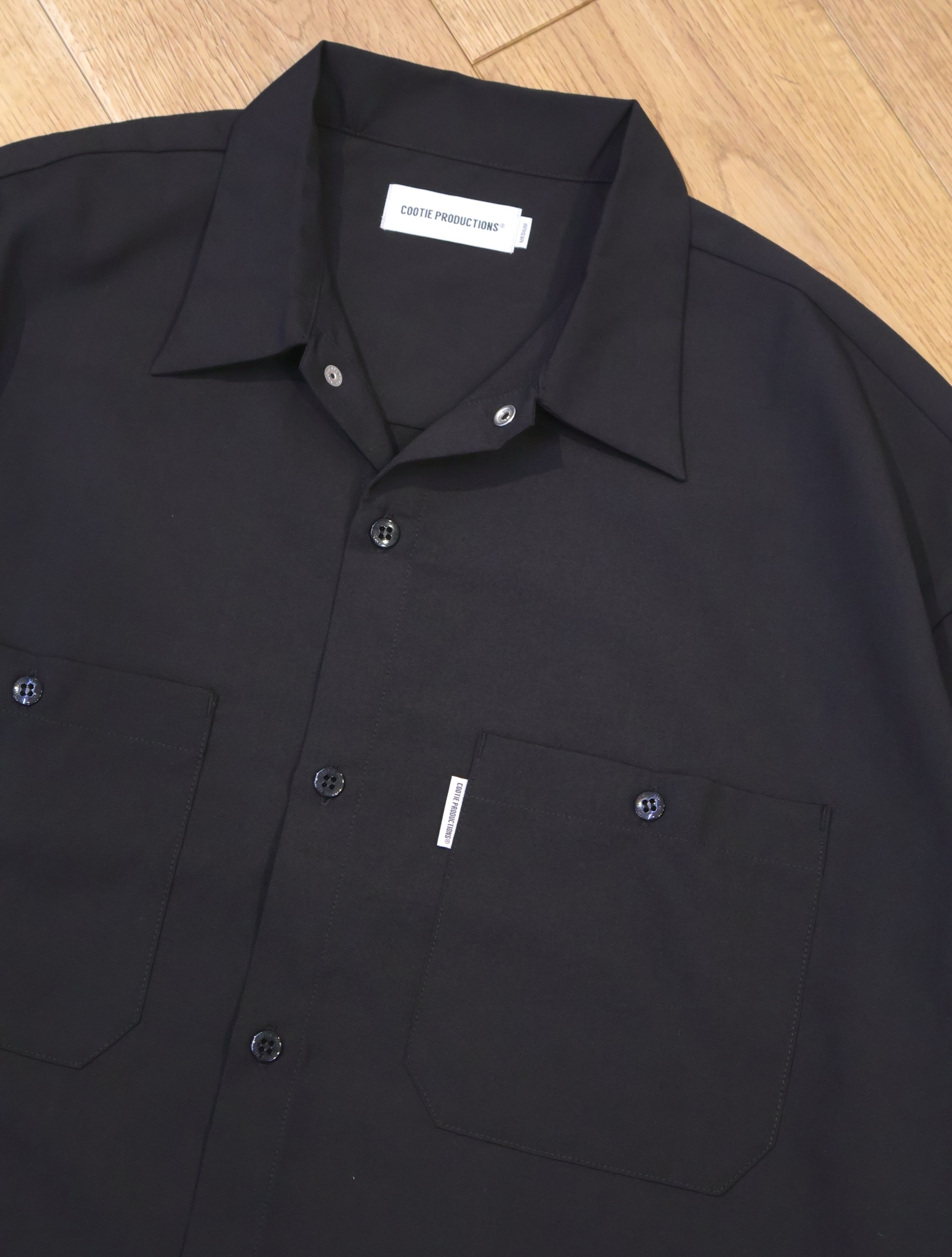 COOTIE 「T/W Work L/S Shirt <PLAIN>」 オープンカラー ワークシャツ