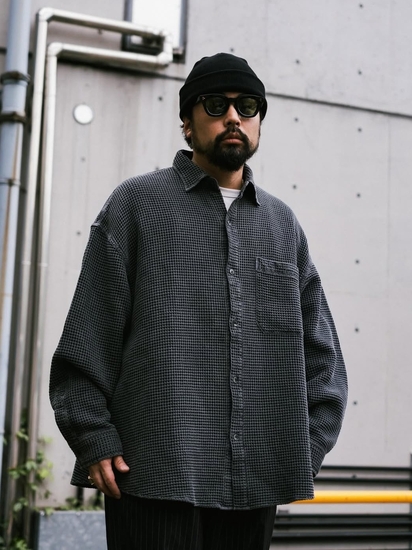 COOTIE 「Pigment Dyed Waffle L/S Shirt」 ピグメントダイ ワッフルシャツ