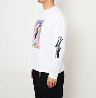 SON OF THE CHEESE 「× Sam Ryser Hands LS TEE」 プリントロンティー